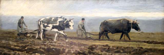 Wojciech Piechowski-Orka jesienna-Muzeum Ziemi Zawkrzeńskiej w Mławie-wypożyczony z Muzeum Narodowego w Warszawie